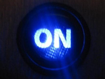 PUSH BUTTON SWITCH 12V CAR DASH BLUE 12 VOLT ON OFF ILLUMINATED ...