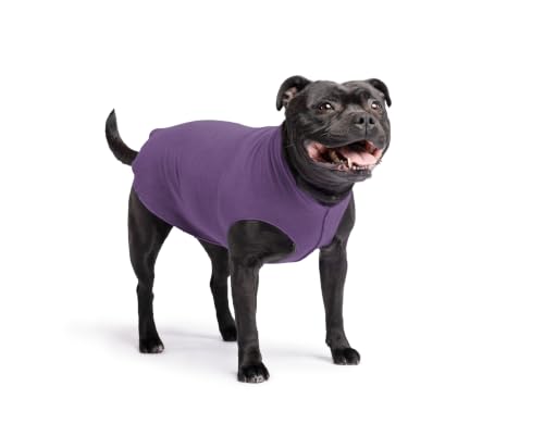 Image of Goldpaw Stretch Fleece Dog Sweater - with Spandex for 4-Way Stretch - Soft, Comfortable Dog Coat - Machine Washable - Made in the USA - Huckleberry - Size 16