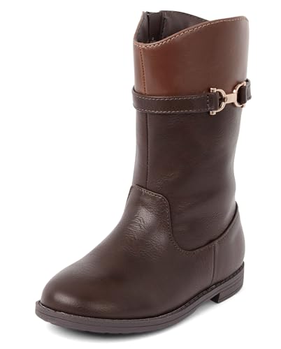 Gymboree,Girls and Toddler Classic Tall Boots,Brown Buckle,112