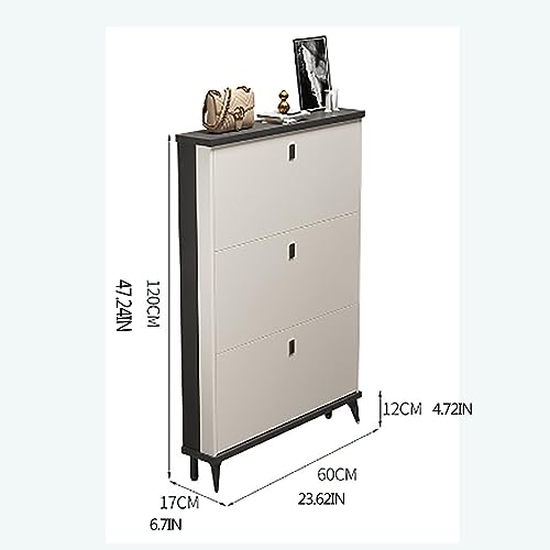 Rangement chaussure compact et meuble à chaussures grande capacité gris