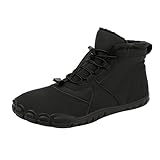 Zapatos descalzos botas de invierno mujer hombre invierno cálido acolchado zapatos de invierno botas descalzas botas de dedo ancho puntera minimalista botas térmicas impermeables al aire libre