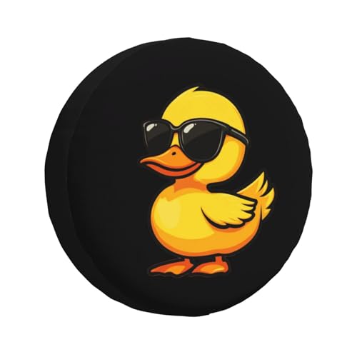 Image of Funny Duck Spare Tire Cover Weatherproof Universal Wheel Protectors Cute Duck Wheel Covers for Rv Camper Travel Trailer SUV Truck 14 Inch