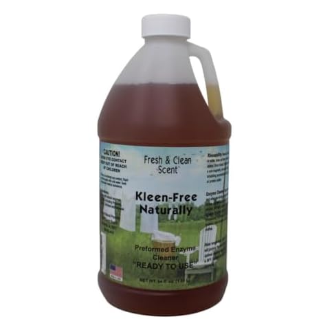 Kleen-Free Naturally Preformed Enzyme Cleaner, Enzyme Solution, Multi-Purpose Cleaner, Laundry Additive and More - Concentrate-Fresh and Clean Scent-64oz Cover