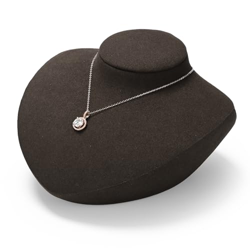 Oirlv Jewellery Bust Velvet Jewellery Display Bust Necklace Display Bust Necklace Storage Chest Jewellery Chest for Pendant Storage and Display