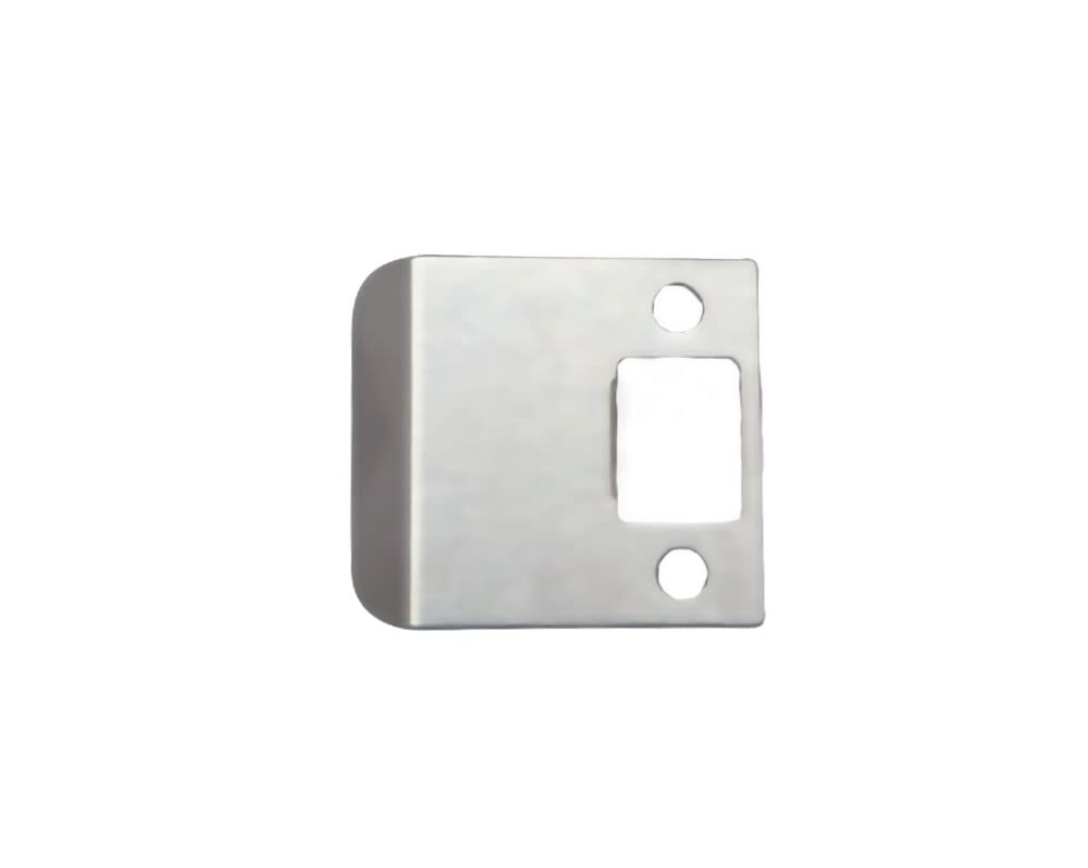 QCAA Stainless Steel Extended Lip Strike, 2-1/2"X2-1/4, Brush Satin Nickel, 1 Pack, Made in Taiwan