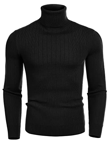 Men's Slim Fit Turtleneck Sweater Casual Sweater Classic Pullover Sweaters Long Sleeve2