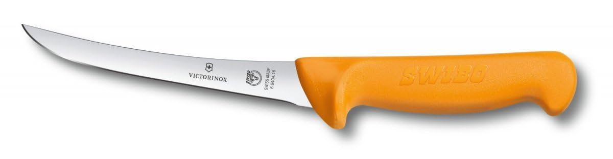 SWIBO ナイフ Swibo Curved Semi Flexible Narrow Blade Boning Knife 16cm Orange