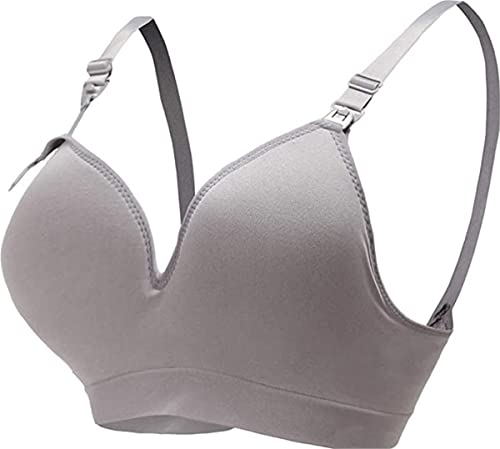 Oliked 3-4 Soutien-gorge d'allaitement pour femme, 3 Pack(black+white+gray), M-L – vue 2