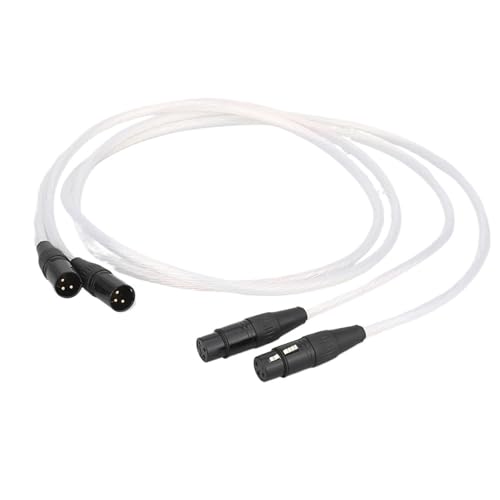 Cable HiFi XLRR 0.5 m plata pura 5N balanceado miniatura 1