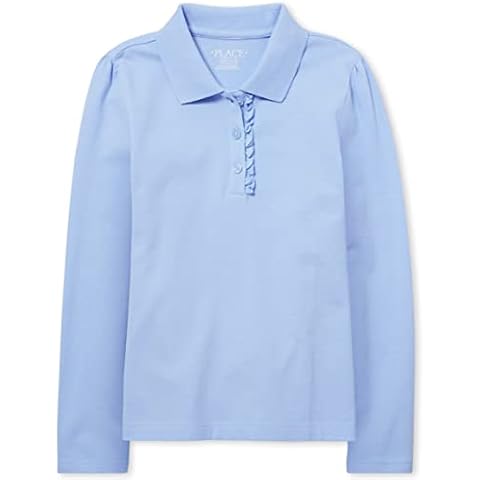 The Children's Place Long Sleeve Ruffle Polo Shirt Cover