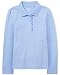 The Children's Place Big Girls' My Favorite Long Sleeve Uniform Ruffle Polo, Day Break, Large/10/12