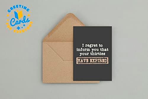 Funny 40th Birthday Card for men or women with envelope | Joke card for someone who is turning 40 years old | Original and unique present idea for him or her, family, friends or a co-worker.