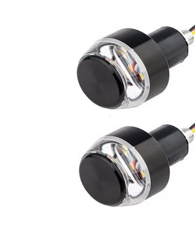 Intermitentes Moto homologados para Moto 22mm 12V CNC Intermitentes Motocicleta Manillar Extremo Intermitente Intermitentes Moto(2pieces2)