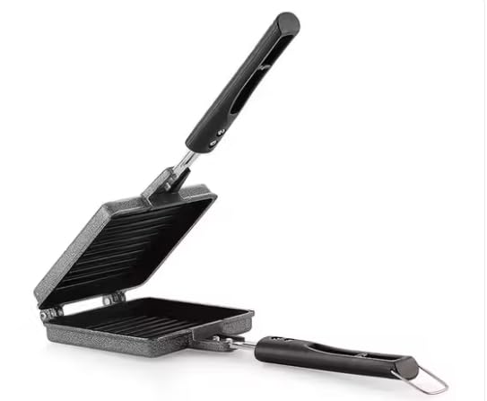 Premium Non Stick Gas Sandwich Toaster with FREE Wooden Spatula | Crispy Grill Toast Maker for Home Kitchen-picture-19