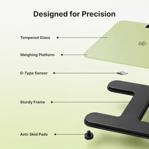 Image of Cult Active body Weighing scale, LCD display, Weight Machine, 180 Kg, Batteries included, Tempered Glass Platform, Ideal for Home Use, Yellow.