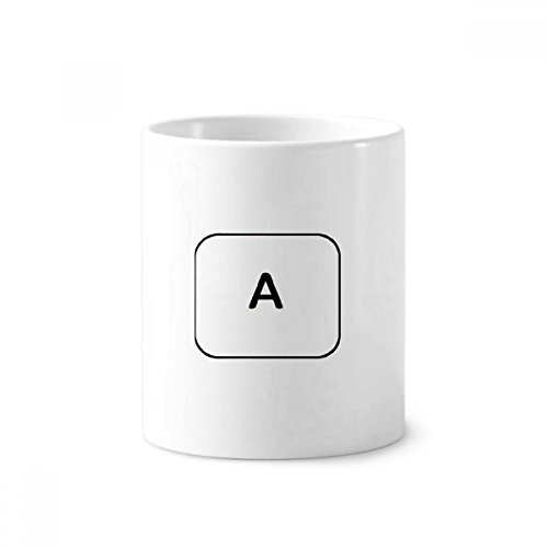 Support en céramique tasse blanche 350ml porte-stylo motif clavier pour cadeau original