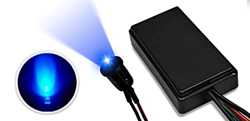 Automatically Activated Dummy LED Car Alarm - Flashing Blue LED Light - Bright Flashing Light Warning - Car Alarm System - to Scare The Thieves - Ideal for Cars Motorhomes RVs Boats