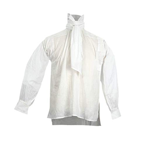 Windlass Authentic Cotton Clockwork White Shirt with Cravat High Collar Costume (Large/X-Large)