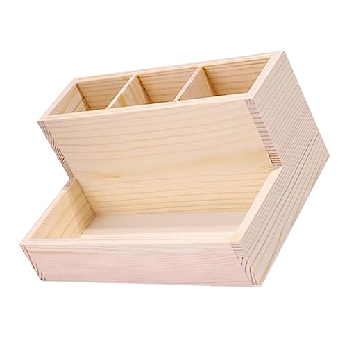 MUSISALY デスクトップ用木製化粧品収納ボックス 多機能マルチグリッド整