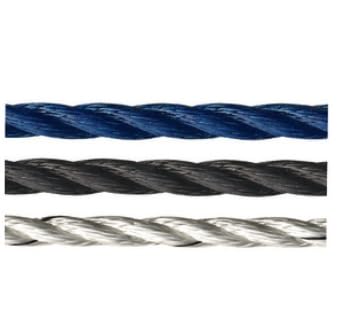 Bout amarrage Marlow polyester noir 6 mm anti-ragage pour quai
