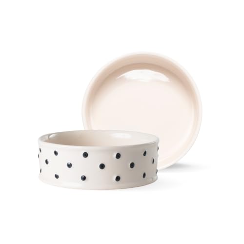Fringe Studio Memento DOT Small Stoneware Pet Bowl, PetShop Collection (633101)