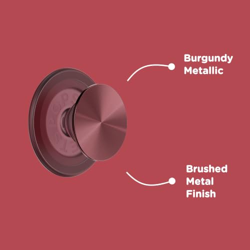 PopSockets Handygriff für MagSafe, Magnethalter- Radial Ochsenblutrot – Ansicht 5