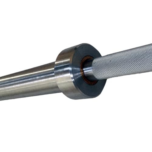 Image of Olympic Barbell Bar 7 feet| Weight Bar for Weightlifting, Powerlifting, CrossFit, Gym Home Exercises rod (49mm Outer Diameter) For 2 inch Plates with Barbell Clamps (Olympic Barbell 7 ft- Silver)