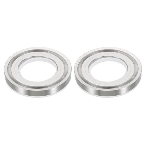 sourcing map Lot de 2 anneaux de montage pour évier de salle de bain, en laiton massif, base de support pour évier en verre et céramique, argenté