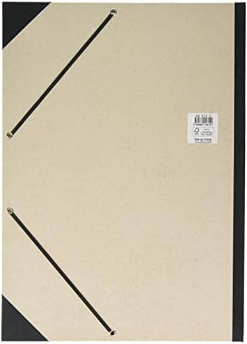 Clairefontaine - Ref 44614C - Art Folder with Elastic Straps Closure - Raw Grey Colour - Customisable Vellum Card Surface, Suitable for A3+ Sized Documents