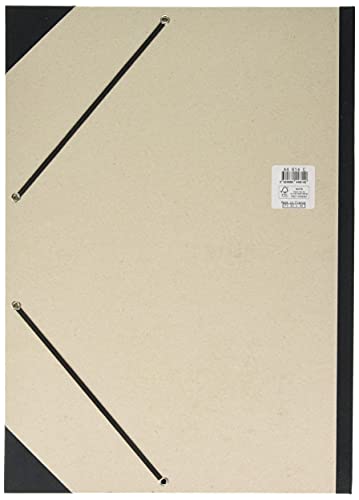Clairefontaine - Ref 44614C - Art Folder with Elastic Straps Closure - Raw Grey Colour - Customisable Vellum Card Surface, Suitable for A3+ Sized Documents