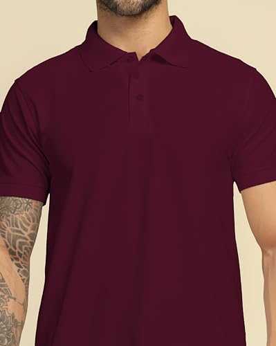 Image of VastraVibes Men's Polo Regular Fit T-Shirt