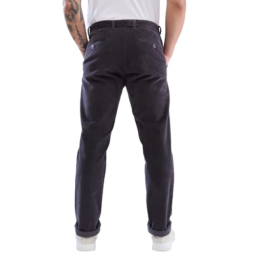 Image of Spykar Men's Mid Rise Regular Fit Cotton Trousers
