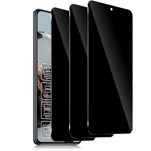 Xunzii Privacy Pellicola Protettiva per Xiaomi 12/12T Pro, Copertura Totale Anti Spy Vetro Temperato Film, Durezza 9H Antigraffio Anti-Impronte Privacy Schermo Pellicola [3 Pezzi]