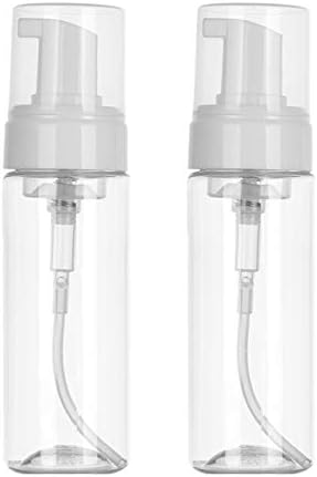 Foaming Dispenser 7oz Transparent Empty Spray Bottle 2Pcs Plastic Foam Pump Travel Soap Portable Foam Bottle (200ml)