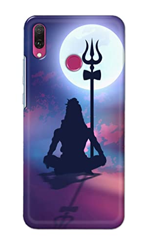Image of Printed Hard Back Cover Case for Huawei Y6 2019 | Huawei Y6 Prime 2019 Back Cover (Lord Shiva) -1302