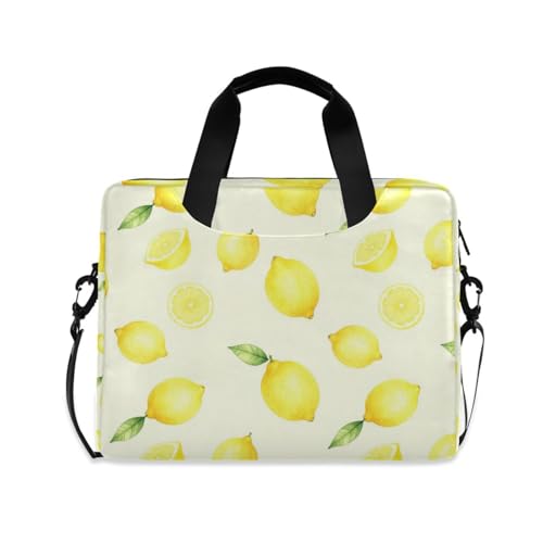 Funda para ordenador portátil 15.6 bandolera fruta beige con asa