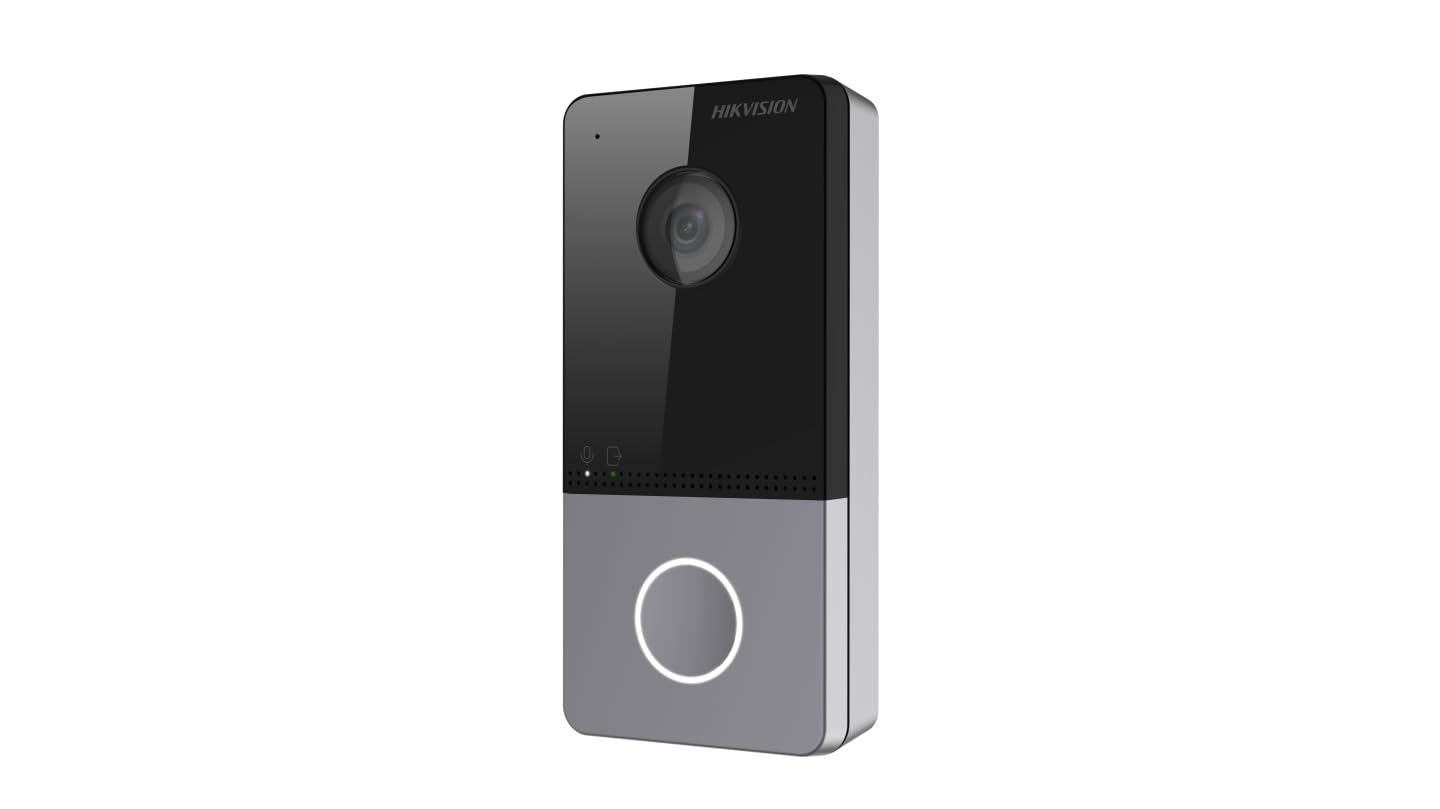HIKVISION Stazione Esterna del Videocitofono IP Hikvision Campanello Wireless Videocamera Sorveglianza Esterno Funzionamento Autonomo o con Monitor Visione Notturna