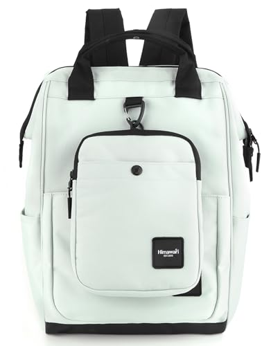 himawari 14.9 inch Women's Laptop Backpack, Large Capacity College Schoolbag, Waterproof Travel Bag for Men & Women-0403-01#Green Bamboo
