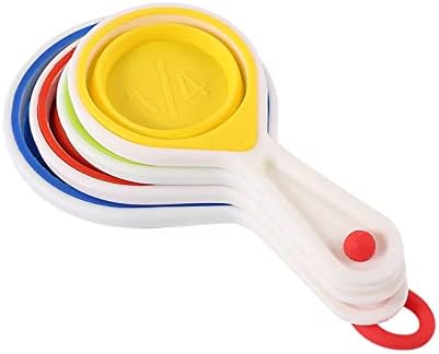 Silicone Measuring Cup Set Of 4 Pieces,Collapsible Measurement Sp...