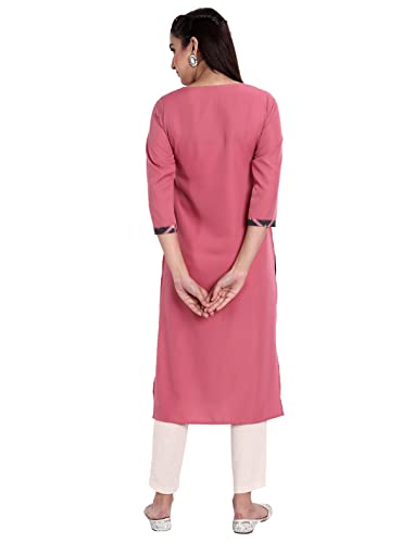 Image of 1 Stop Fashion Women's Crape Multicolor Digital Print Straight Kurta /Kurti (Pack of 2)