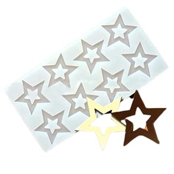Star Silicone Garnish Sheet Pattern Garnishing Mould for Cake Decoration Mold for Cake, Chocolate Fondant (Pack of 1)