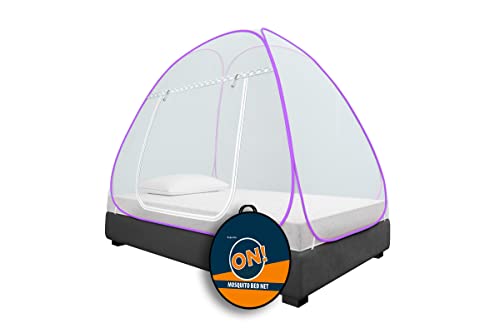 Image of Supreme On Mosquito Net for Single Bed, 6.5 Feet X 4 Feet Premium Machardani, Strong and Durable, 30 GSM, Tent Type, Foldable, Corrosion Resistant [200 Cm X 130 Cm X 140 Cm]