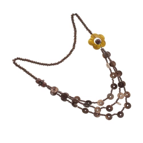 VALICLUD Collier de Plage Ethnic Bijoux Bois Perles Pendentif Unique Femme Accessoire
