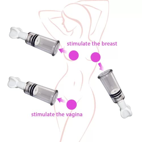 Estimulador de Mamilos e Clitóris com Sucção Unissex em Acrílico