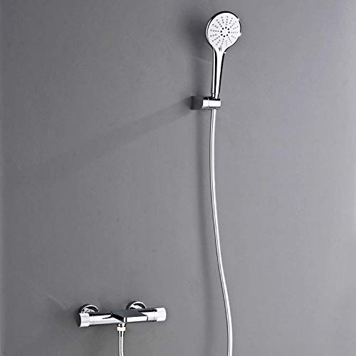 Mitigeur thermostatique de douche bain cascade chrome 3 modes robinets - 5