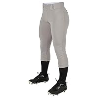 Champro Traditionelle Softball-Hose für Damen mit niedrigem Bund, Polyester, Größe M, Grau