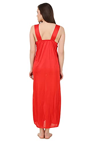 Image of Fasense Women's Satin Maxi Casual Regular Nightgown