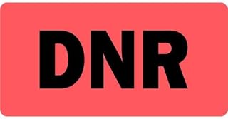 DNR Medical Labels - 2” x 1”, 500 Labels/Roll, Fluorescent Red w/Black Text | Charts, Records, Patient Documents - Do Not Resuscitate Labels | LabelValue Brand
