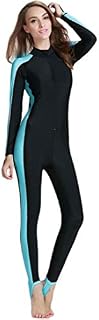 One-piece Rash Guard UV Sun Protective Swimsuit for Women Blue