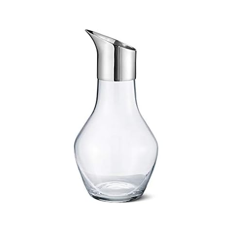 Georg Jensen Sky Water Pitcher in Clear - Glass and Stainless Steel Ergonomic Jug by Aurélien Barbry - 1.5 L Cover
